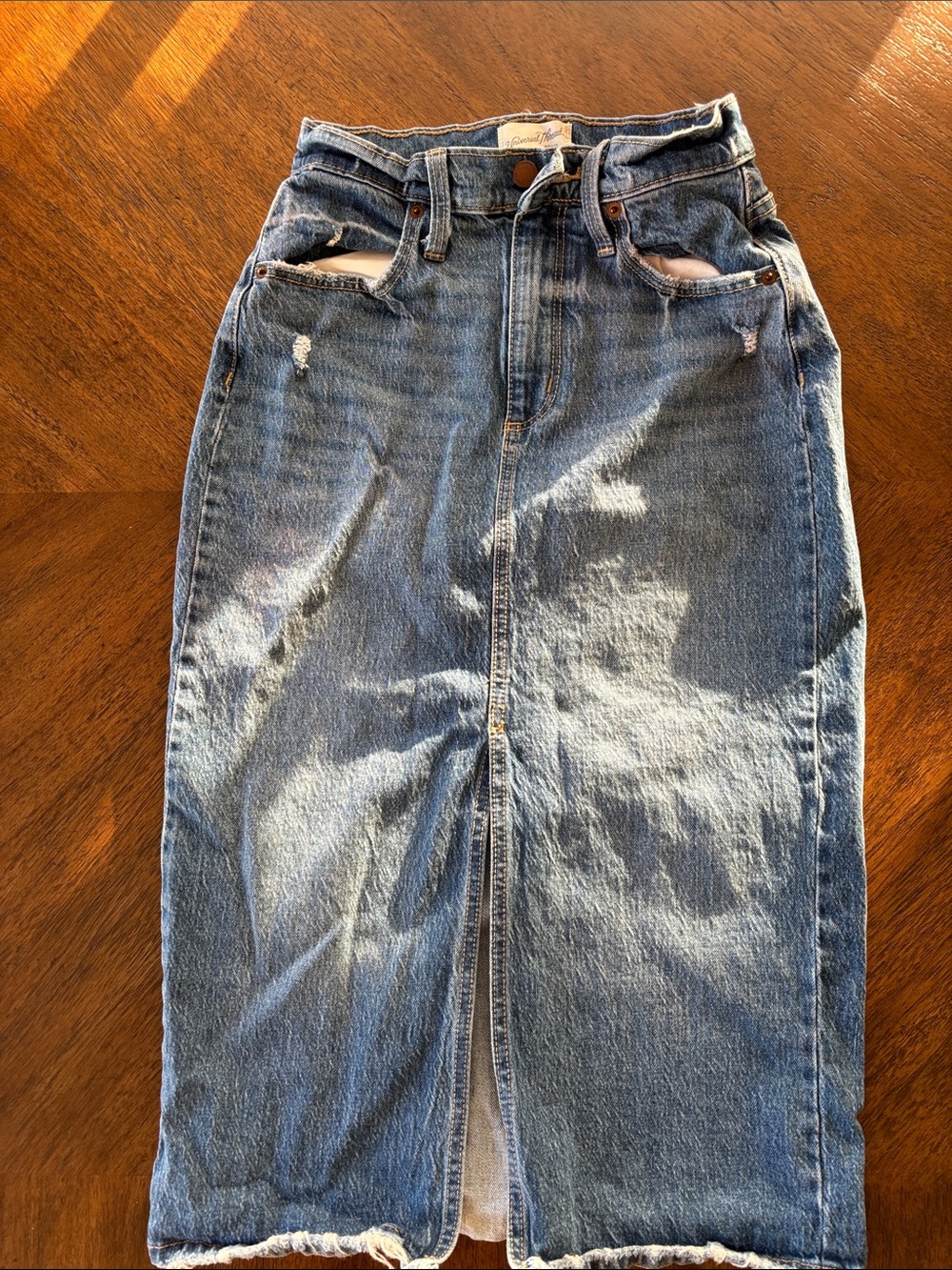 Universal Thread Blue High-Rise Denim Skirt